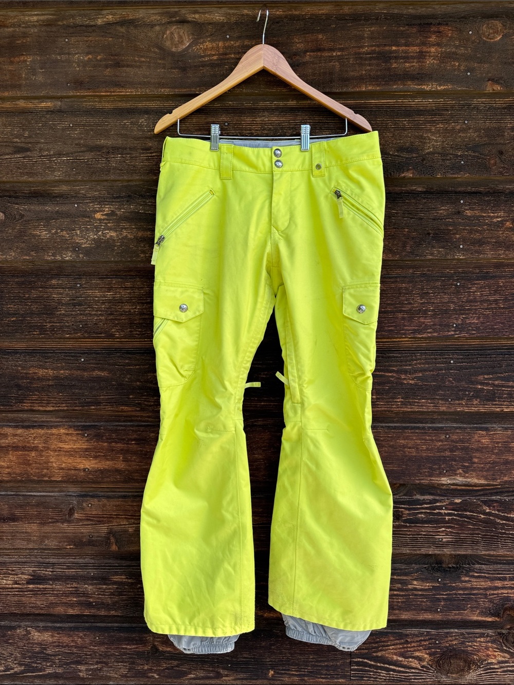 Burton Unisex Neon Yellow Cargo Snow Pants